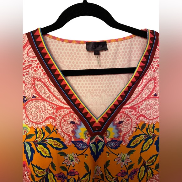 Hale Bob Mid-Length Multicolored V-Neck Dress Woman’s Size S - Picture 6 of 10
